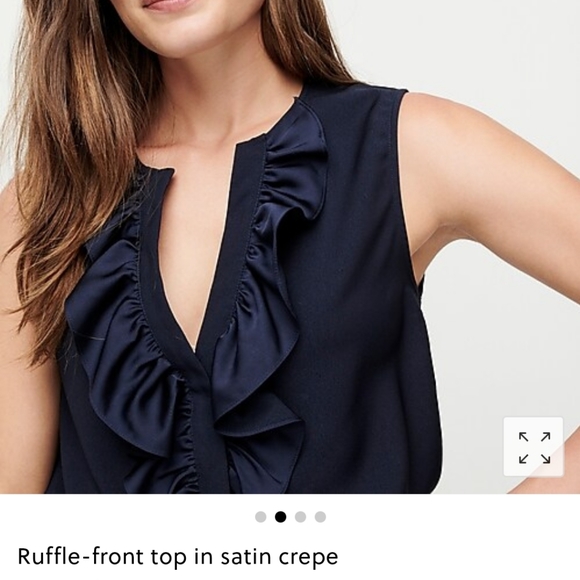 ruffle front top